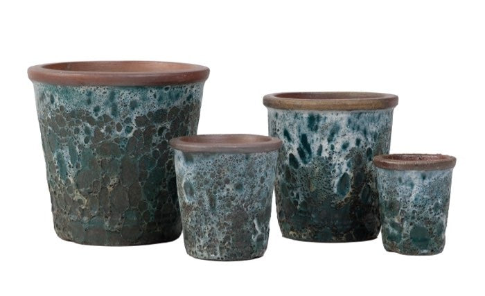 Etna Earthenware Petits Planter - Vetro Green