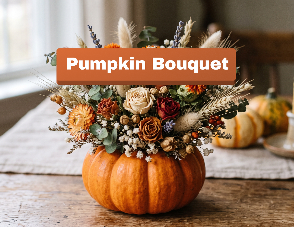 Dried Floral Pumpkin Bouquet Workshop | October Dates
