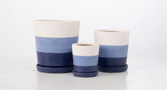 LBI Petits Pot with Attached Saucer - Bay