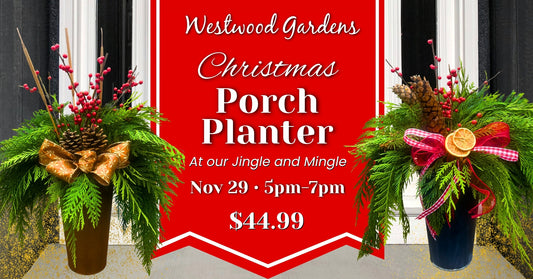 Christmas Porch Planter at our Jingle and Mingle
